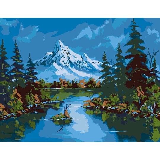 Artwille; Artwille DIY Paint by Numbers for Adults and Kids - Mountain Landscapes; Category:Paint by Numbers; Image:1